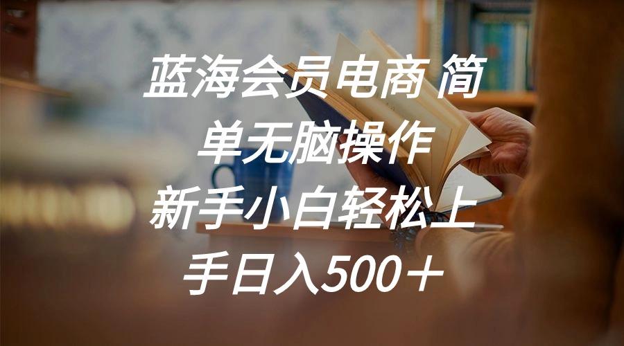 蓝海会员电商 简单无脑操作 新手小白轻松上手日入500＋-优优云网创