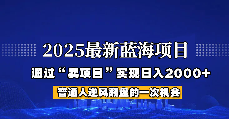2025年蓝海项目，如何通过“网创项目”日入2000+-优优云网创