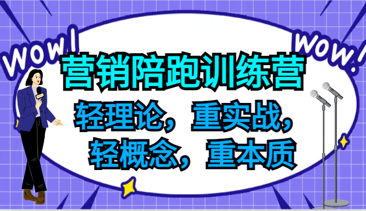 营销陪跑训练营，轻理论，重实战，轻概念，重本质，适合中小企业和初创企业的老板-优优云网创