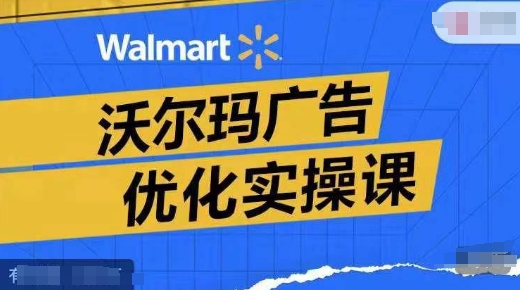 沃尔玛广告优化实操课，广告报告实操讲解，广告如何提高转化和ROAS等-优优云网创