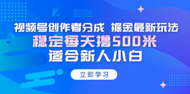 【蓝海项目】视频号创作者分成 掘金最新玩法 稳定每天撸500米 适合新人小白-优优云网创