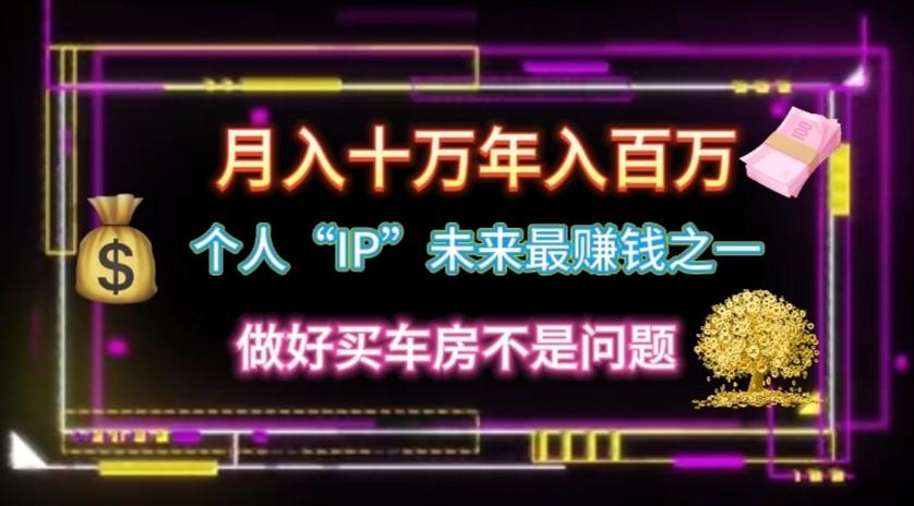 个人“ip”月入10w，年入100w-优优云网创