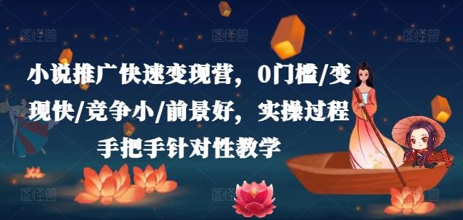 小说推广快速变现营，0门槛/变现快/竞争小/前景好，实操过程手把手针对性教学-优优云网创