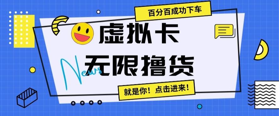 虚拟卡无限撸货，百分百成功下车【仅揭秘】-优优云网创