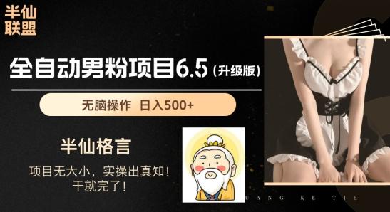 男粉项目6.5升级版，全自动男粉项目，日收入1K+【揭秘】-优优云网创
