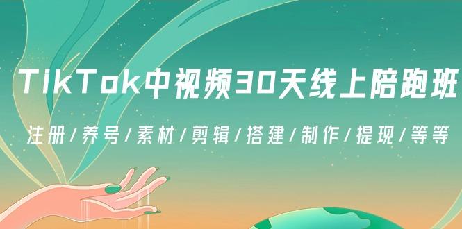 TikTok中视频-30天线上陪跑班：注册/养号/素材/剪辑/搭建/制作/提现/等等-优优云网创