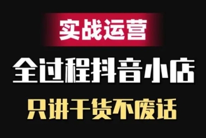 抖音小店精细化实战运营，只讲干货不废话-优优云网创