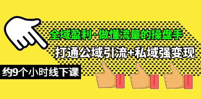 (10045期)全域盈利·做懂流量的操盘手，打通公域引流+私域强变现，约9个小时线下课-优优云网创