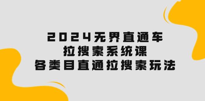 2024无界直通车·拉搜索系统课：各类目直通车 拉搜索玩法！-优优云网创