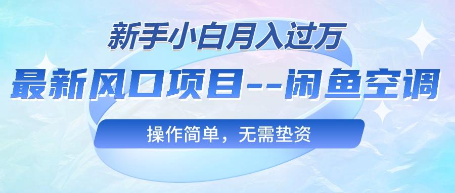 最新风口项目—闲鱼空调，新手小白月入过万，操作简单，无需垫资-优优云网创