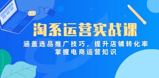 淘系运营实战课，涵盖选品推广技巧，提升店铺转化率，掌握电商运营知识-优优云网创