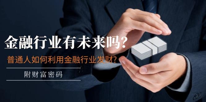 某付费文章：金融行业有未来吗？普通人如何利用金融行业发财?(附财富密码-优优云网创