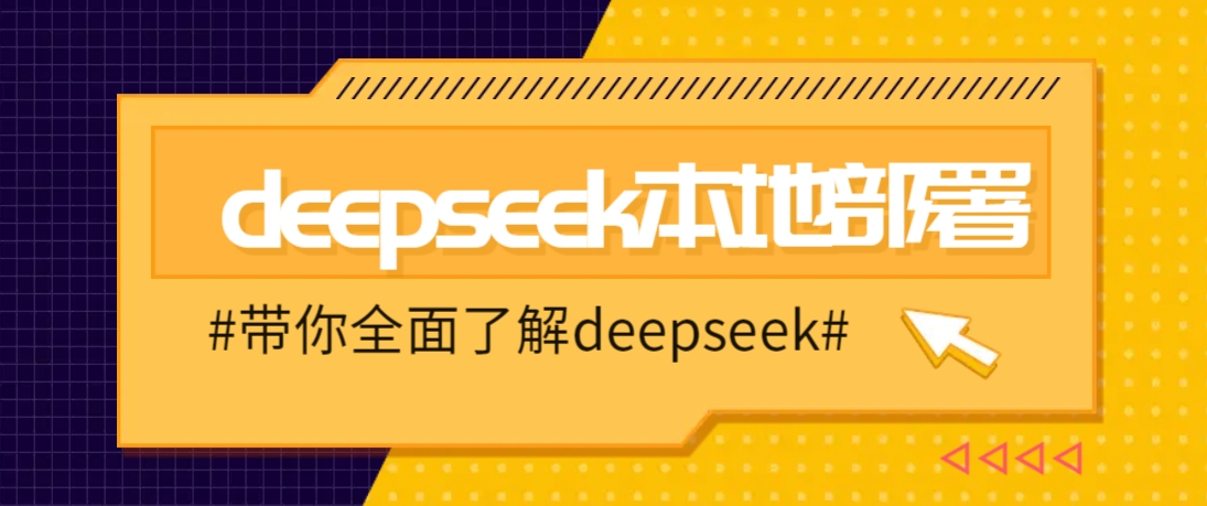DeepSeek本地部署详细教程，轻松将deepseek部署到你的电脑上-优优云网创