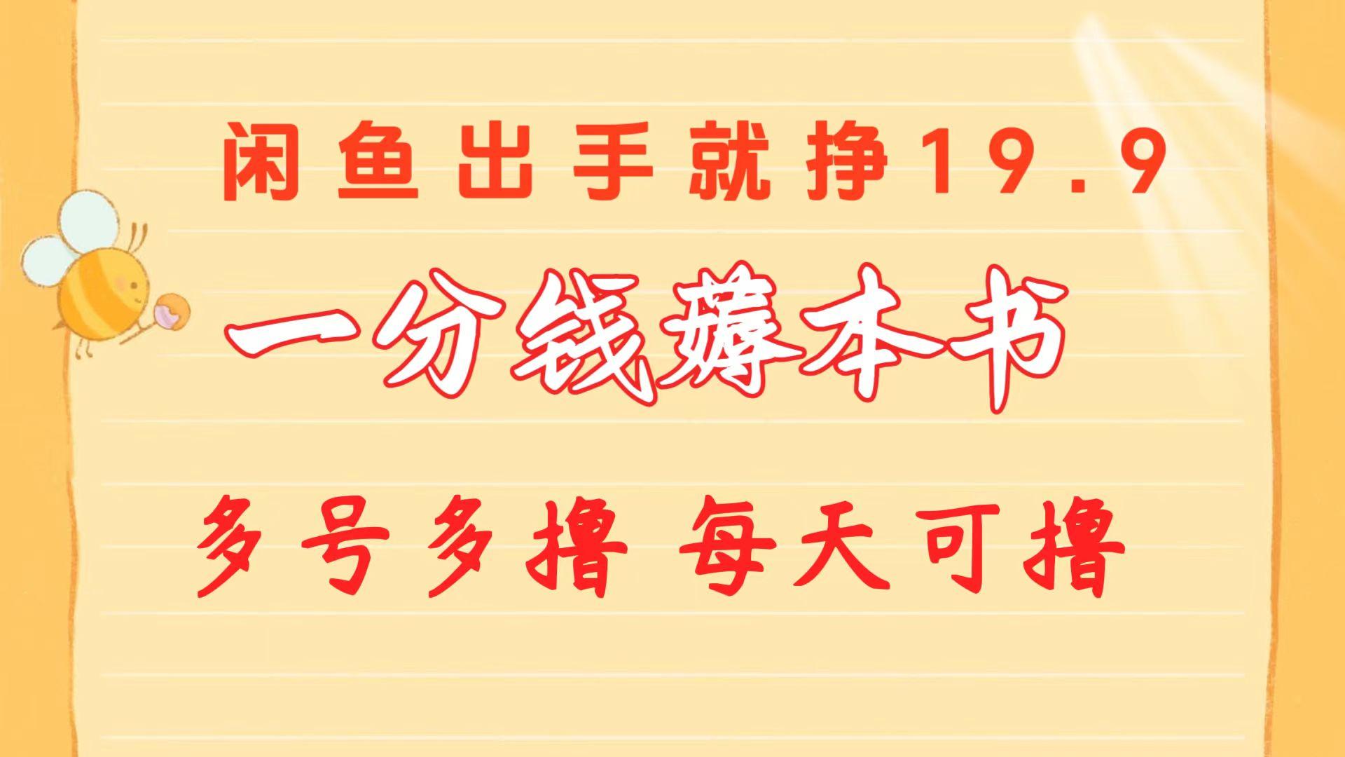 一分钱薅本书 闲鱼出售9.9-19.9不等 多号多撸  新手小白轻松上手-优优云网创