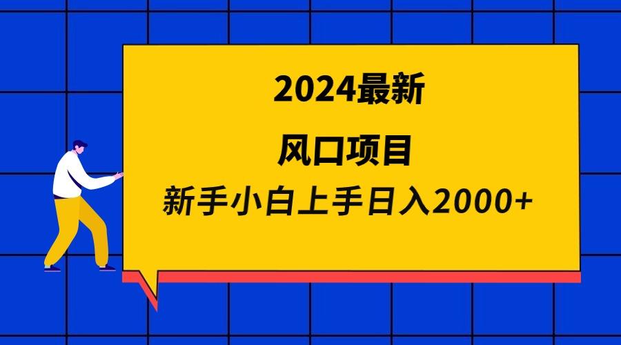 (9483期)2024最新风口项目 新手小白日入2000+-优优云网创