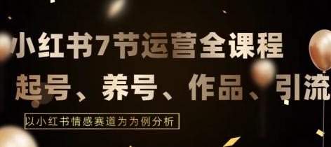 7节小红书运营实战全教程，结合最新情感赛道，打通小红书运营全流程【揭秘】-优优云网创