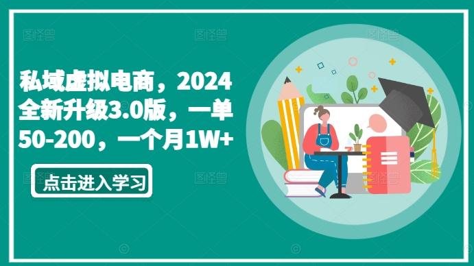 私域虚拟电商，2024全新升级3.0版，一单50-200，一个月1W+【揭秘】-优优云网创