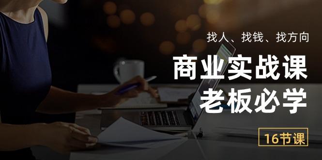 商业实战课【老板必学】：找人、找钱、找方向(16节课-优优云网创