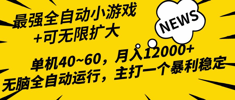 (10046期)2024最新全网独家小游戏全自动，单机40~60,稳定躺赚，小白都能月入过万-优优云网创