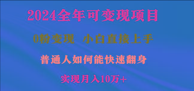 2024全年可变现项目，一天收益至少2000+，小白上手快，普通人就要利用互…-优优云网创