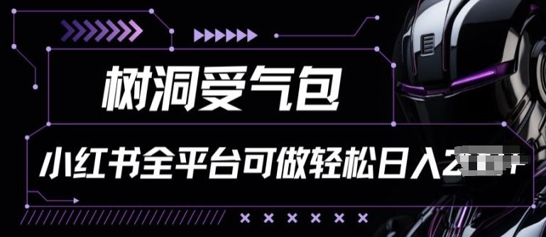 小红书等全平台树洞受气包项目，轻松日入一两张【揭秘】-优优云网创