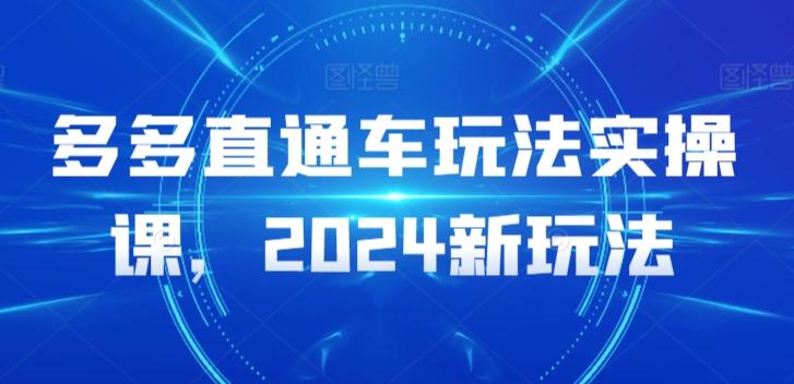 多多直通车玩法实操课，2024新玩法-优优云网创