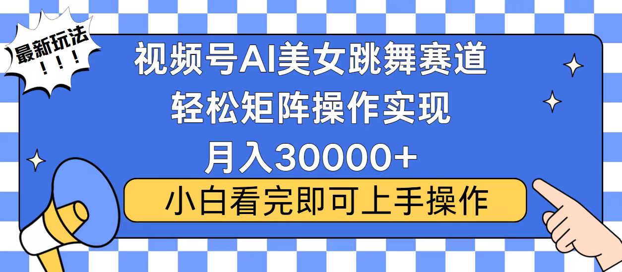 视频号蓝海赛道玩法，当天起号，拉爆流量收益，小白也能轻松月入30000+-优优云网创