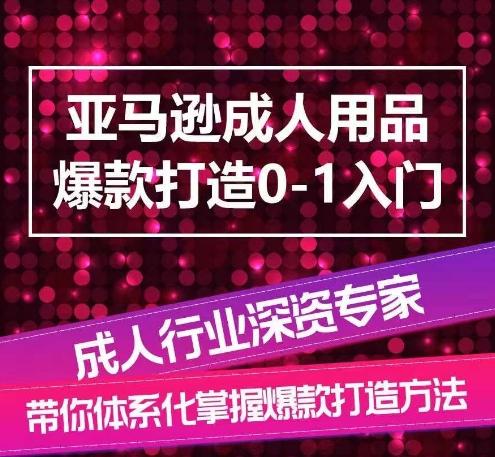 亚马逊成人用品爆款打造0-1入门，系统化讲解亚马逊成人用品爆款打造的流程-优优云网创