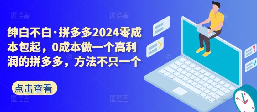 拼多多2024零成本包起，0成本做一个高利润的拼多多，方法不只一个-优优云网创