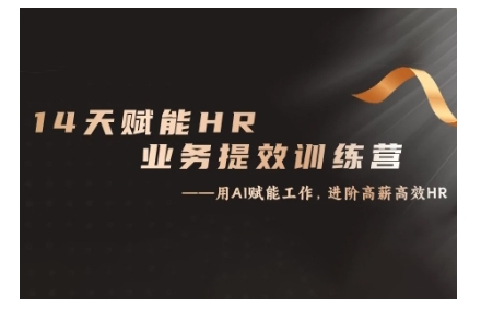 14天ChatGPT赋能HR业务提效训练营，从小白到应用高手-优优云网创