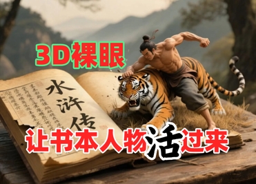 书本人物裸眼3D视频，新的玩法，流量超猛，保姆级教程-优优云网创