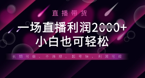 半无人直播带货，一场利润数张，适合所有平台玩法，小白也可轻松-优优云网创