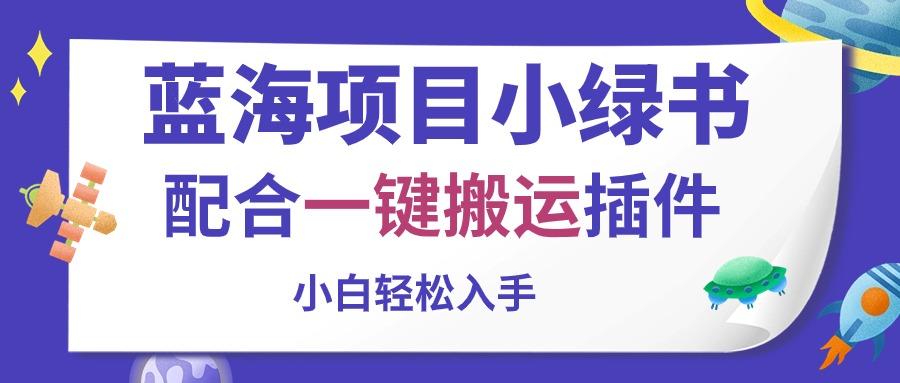 蓝海项目小绿书，配合一键搬运插件，小白轻松入手-优优云网创