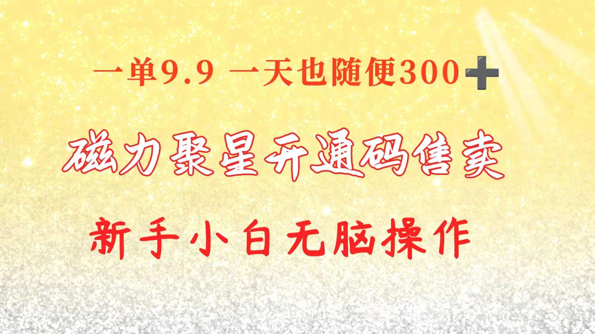 快手磁力聚星码信息差 售卖  一单卖9.9  一天也轻松300+ 新手小白无脑操作-优优云网创