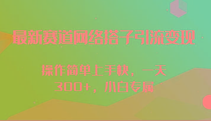 最新赛道网络搭子引流变现!!操作简单上手快，一天300+，小白专属-优优云网创