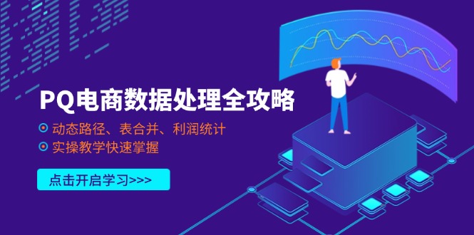 PQ电商数据处理全攻略，动态路径、表合并、利润统计，实操教学快速掌握-优优云网创