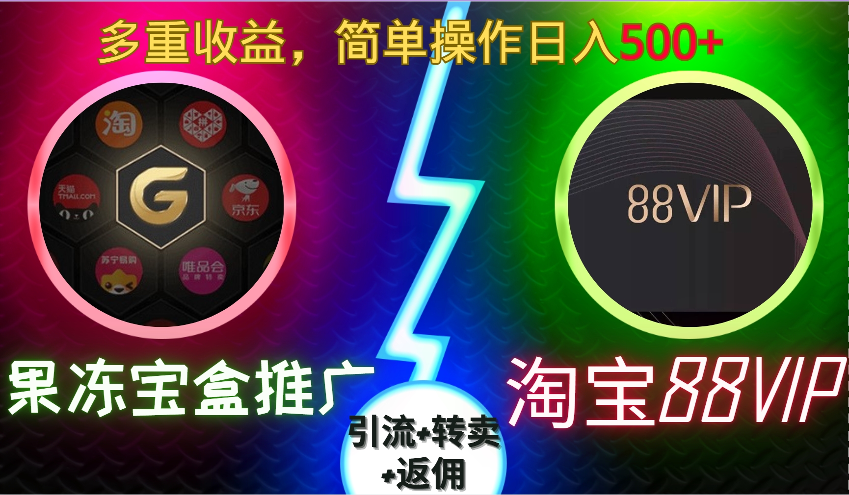 果冻宝盒推广88VIP，引流+转卖+返佣，多重收益，简单操作日入5张【揭秘】-优优云网创
