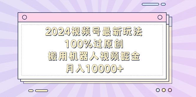 2024视频号最新玩法，100%过原创，搬用机器人视频掘金，月入10000+-优优云网创
