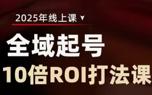 2025全域起号10倍ROI打法课，助你提升直播间的投资回报率-优优云网创