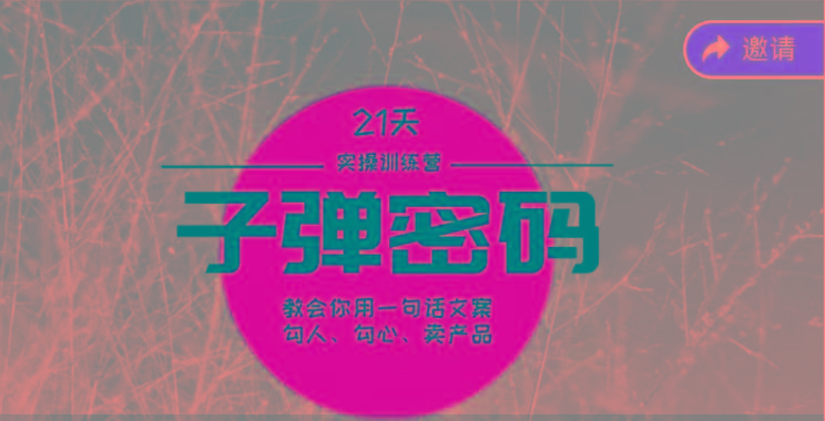 《子弹密码训练营》-用一句话文案勾人勾心卖产品，21天学到顶尖文案大师策略和技巧-优优云网创