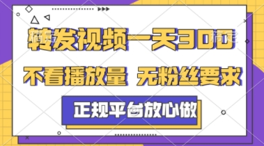 转发视频一天3张+，正规平台放心做，不看播放量，不看粉丝量，一个任务几分钟完成【揭秘】-优优云网创