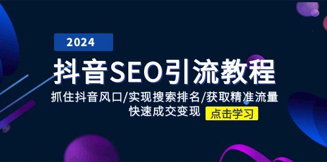 抖音 SEO引流教程：抓住抖音风口/实现搜索排名/获取精准流量/快速成交变现-优优云网创