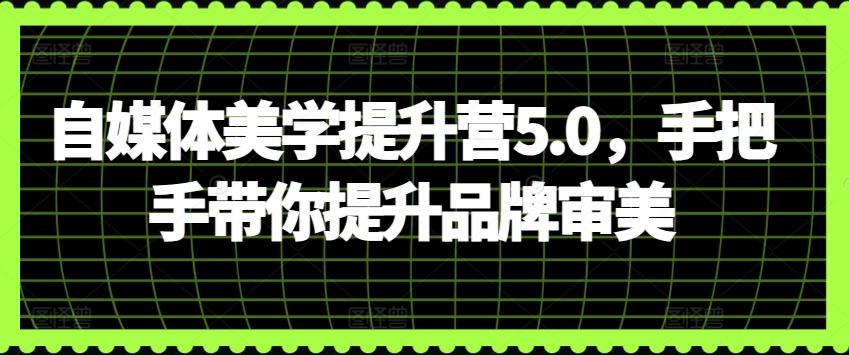 自媒体美学提升营5.0，手把手带你提升品牌审美-优优云网创