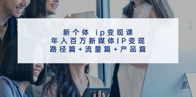 新个体ip变现课，年入百万新媒体IP变现，路径篇+流量篇+产品篇-优优云网创