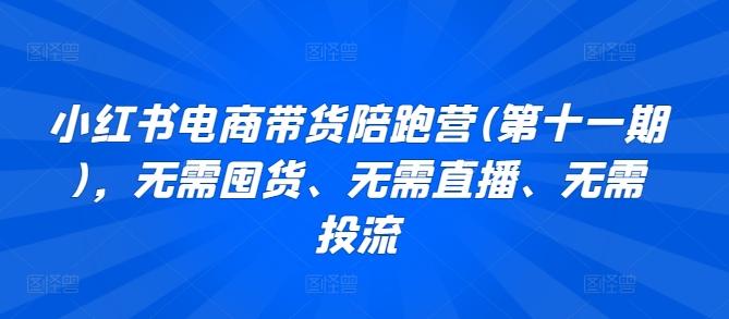 小红书电商带货陪跑营(第十一期)，无需囤货、无需直播、无需投流-优优云网创