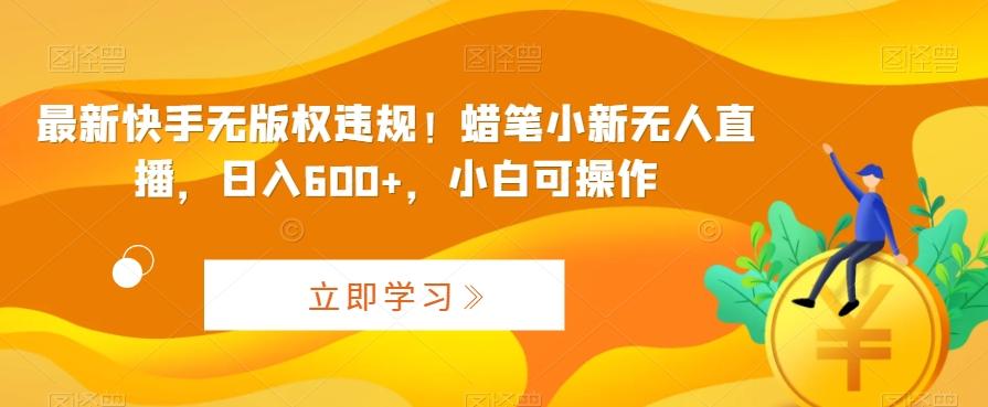 最新快手无版权违规！蜡笔小新无人直播，日入600+，小白可操作【揭秘】-优优云网创