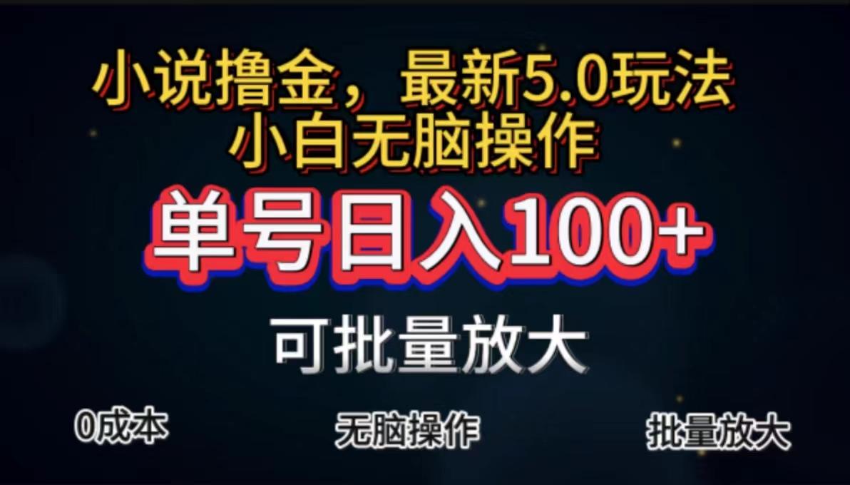 全自动小说撸金，单号日入100+小白轻松上手，无脑操作-优优云网创