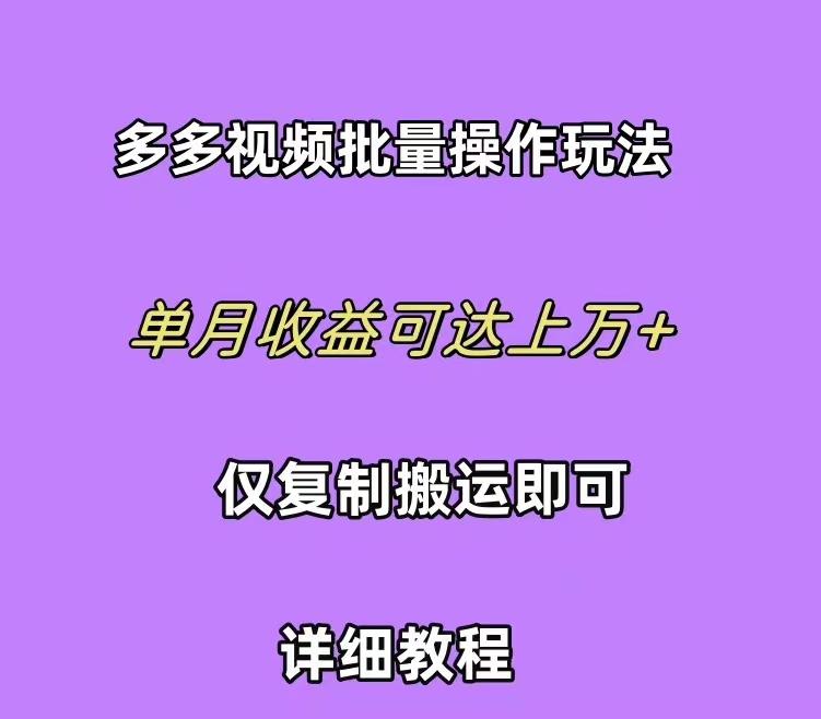 (10029期)拼多多视频带货快速过爆款选品教程 每天轻轻松松赚取三位数佣金 小白必…-优优云网创