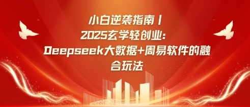 小白逆袭指南，2025玄学轻创业：Deepseek大数据+周易算法的融合玩法-优优云网创