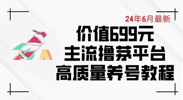 6月最新价值699的主流撸茅台平台精品养号下车攻略【揭秘】-优优云网创